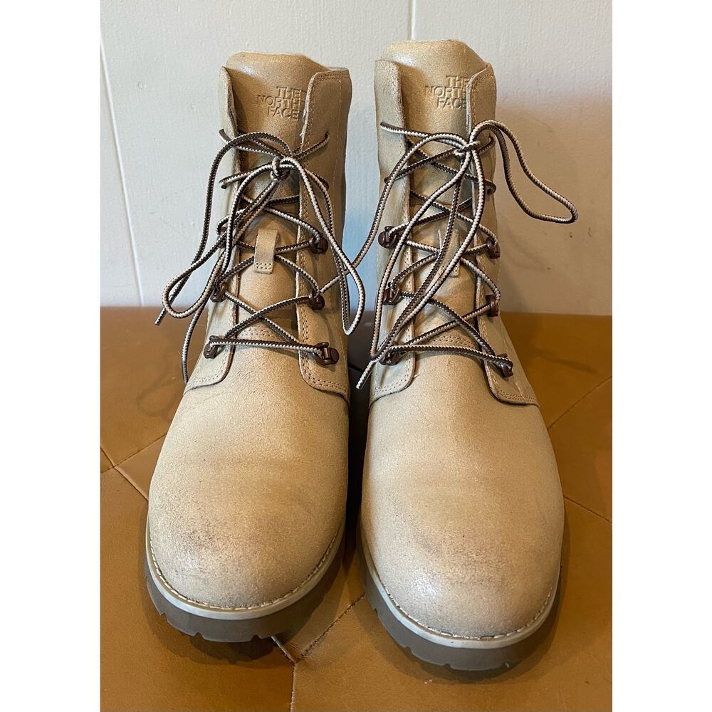 The North Face‎ Ballard II Women's Leather Combat Boots Sz 11 Beige and Taupe - Picture 2 of 7